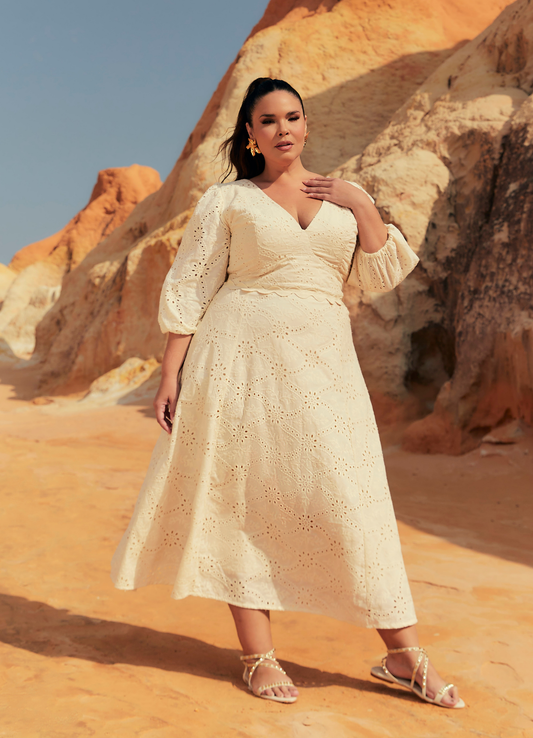 VESTIDO MIDI ROMANTIC
